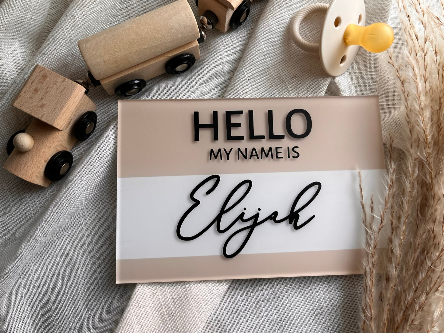 Hello My Name is Name Tag Sign 4x6"  CLASSIC