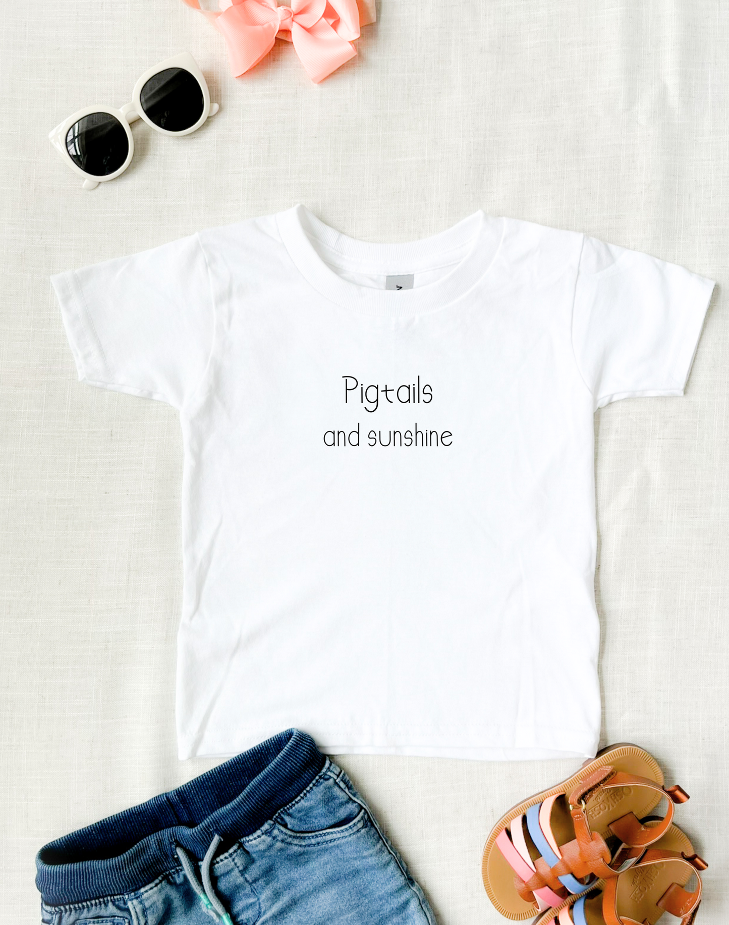 Messy Bun & Pigtails - Mommy & Me Shirt Set